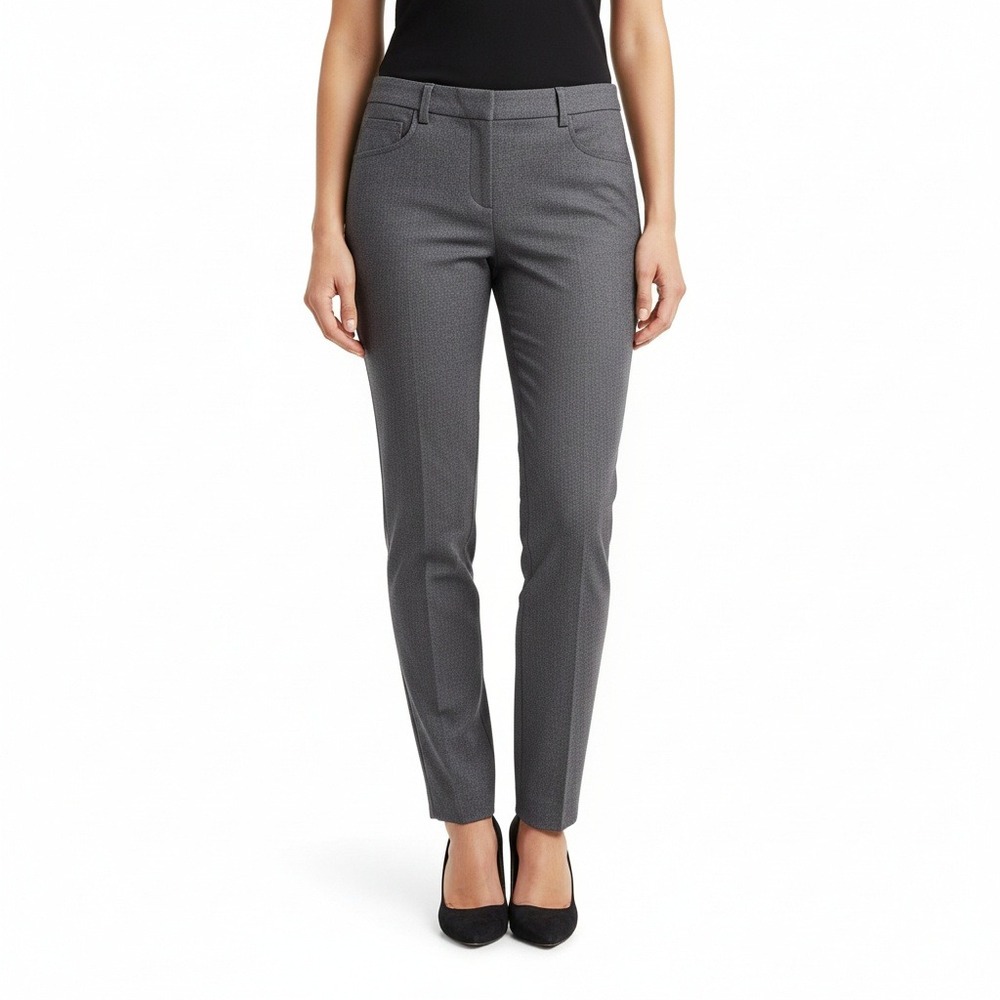 Banana Republic Women Jackson‎ Fit Slim Textured Dress Pants Grey 8 Short